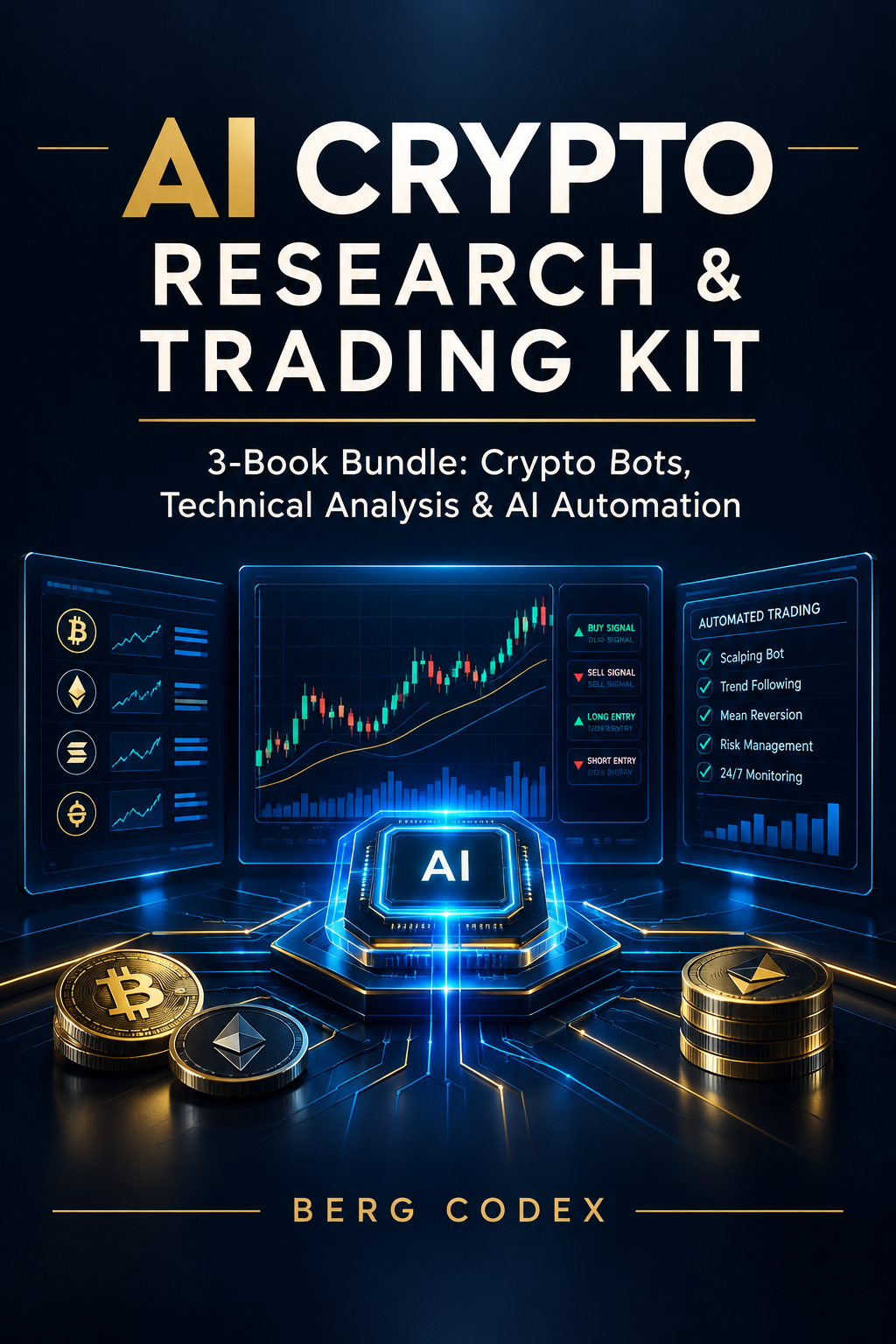 AI Crypto Research & Trading Kit: 3-Book Bundle on Crypto Bots, Technical Analysis & AI Automation (760 Pages)