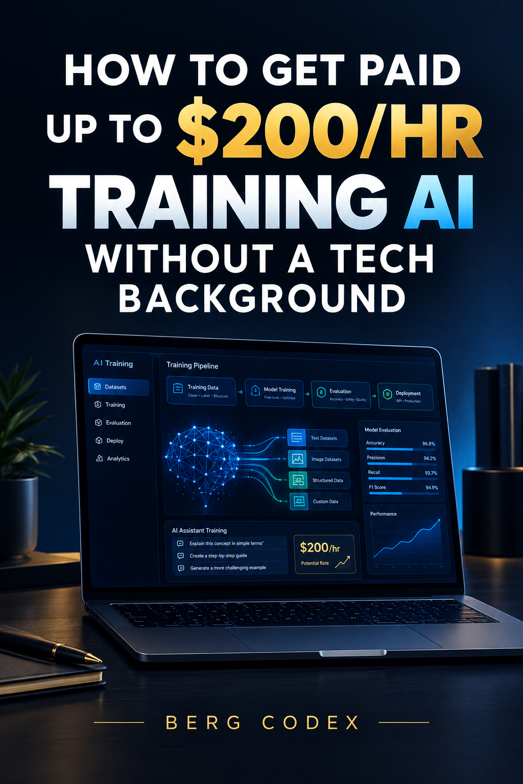 How to Get Paid Up to $200/hr Training AI Without a Tech Background A Complete Professional Guide to Building a Career in AI Training and Evaluation