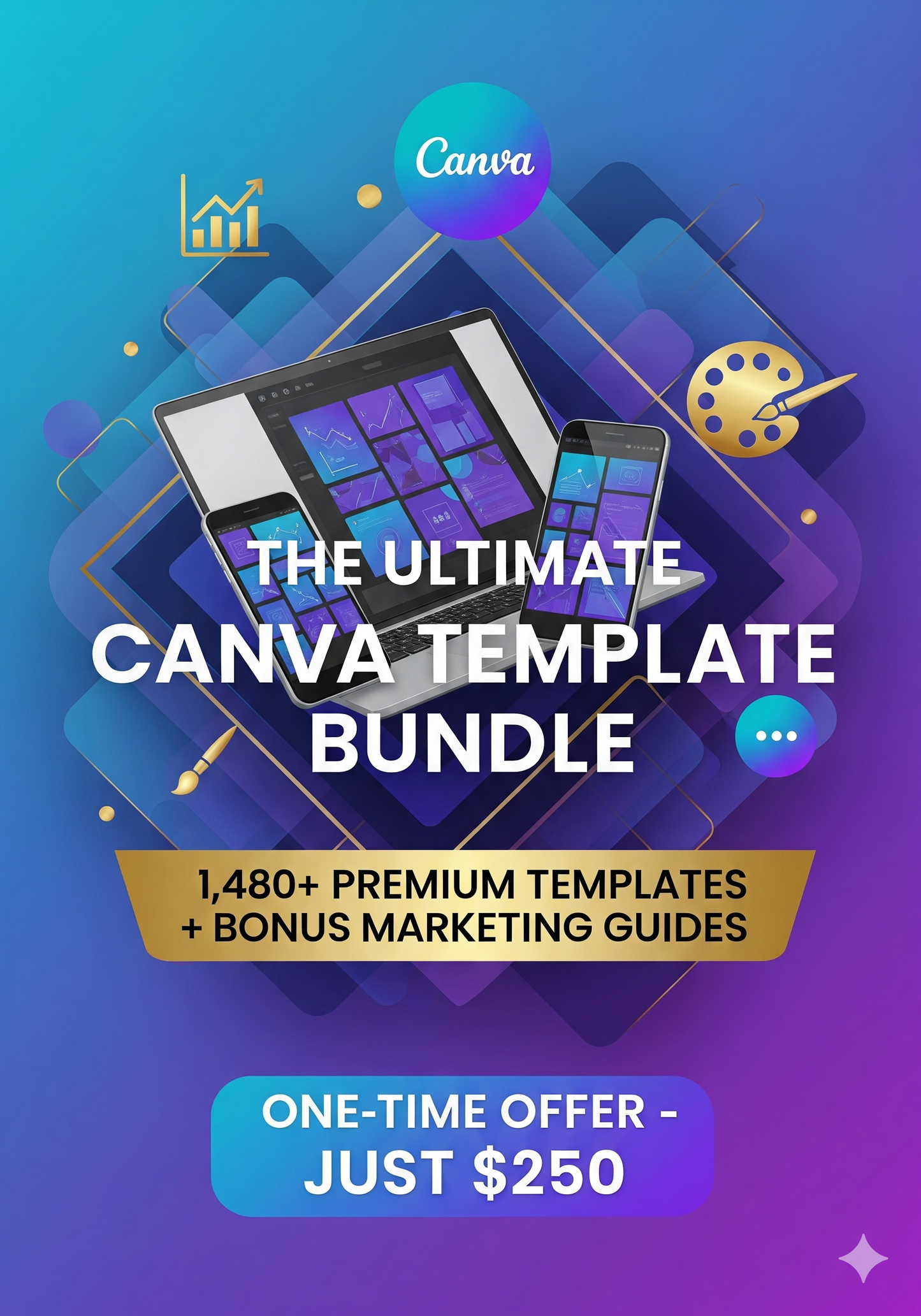 🚀 Ultimate Canva Template Bundle: 1,480+ Professional Templates That Turn Your Ideas Into Money-Making Designs