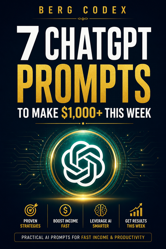 7 ChatGPT Prompts To Make $1,000+ This Week
