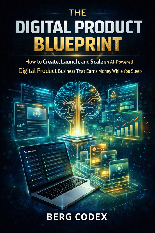 The Digital Product Blueprint — How to Create, Launch, and Scale an AI-Powered Digital Product Business That Earns Money While You Sleep | 98 Pages | By Berg Codex