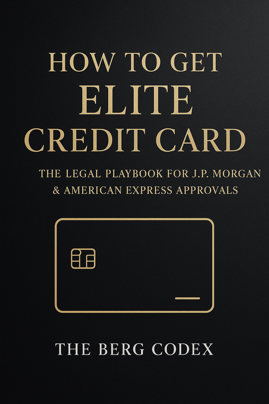 Elite Credit Card Approval Blueprint: Chase Sapphire Reserve, Amex Platinum & J.P. Morgan Reserve Strategy Guide (58-Page PDF)
