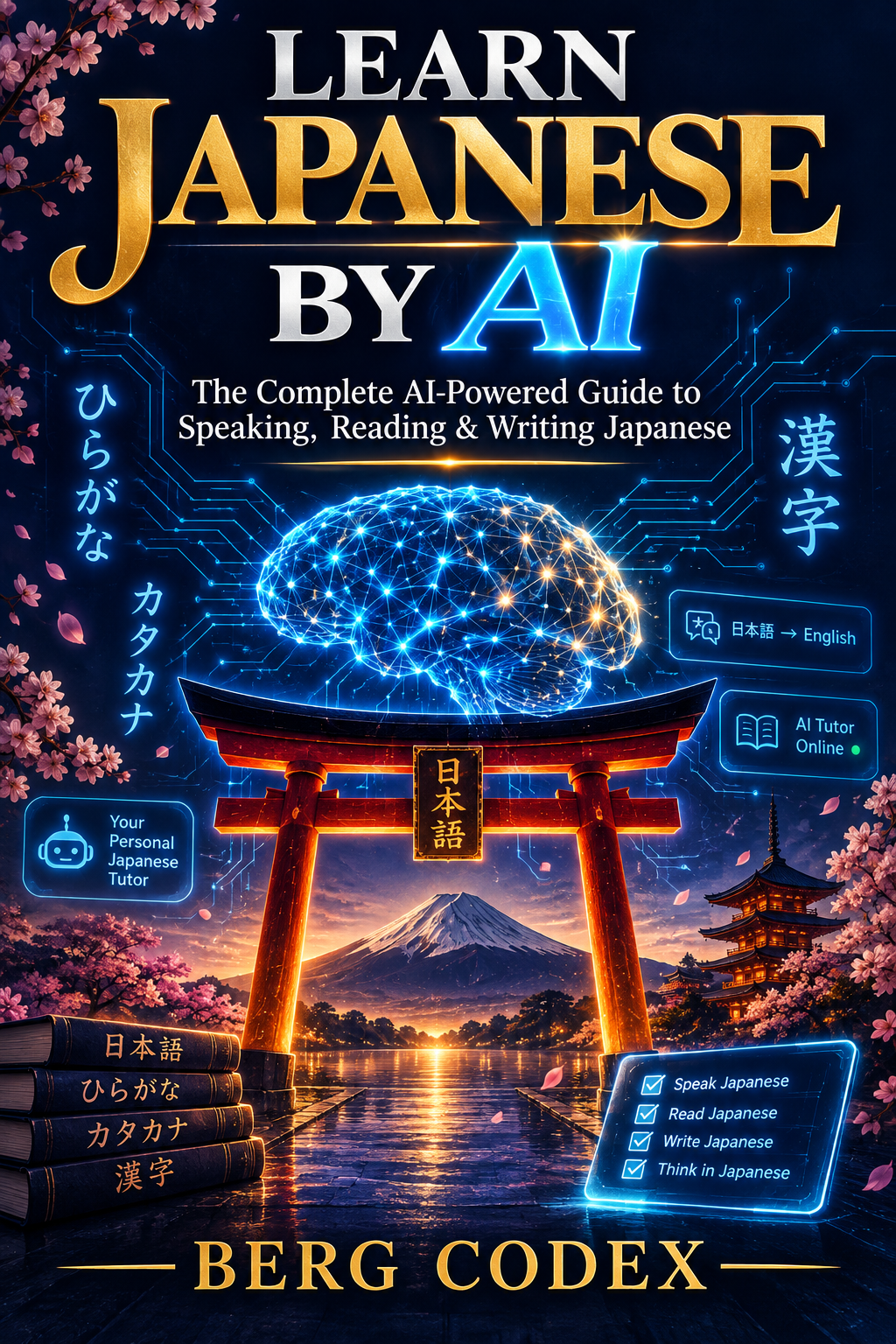 Learn Japanese by AI: The Complete AI-Powered Guide to Speaking, Reading & Writing Japanese From Zero to Conversational — Hiragana, Katakana, Kanji, Grammar, Speaking & JLPT Prep, All Powered by Your Own Personal AI Tutor