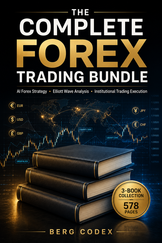 The Complete Forex Trading Bundle — AI Forex Strategy, Elliott Wave Analysis & Institutional Trading Execution | Berg Codex | 3-Book Collection | 578 Pages