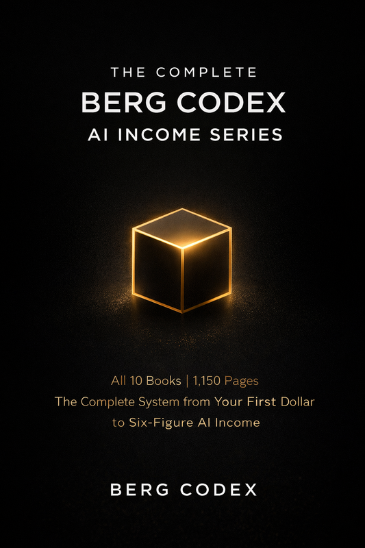 The Complete Berg Codex AI Income Series — All 10 Books | 1,150 Pages | The Complete System from Your First Dollar to Six-Figure AI Income