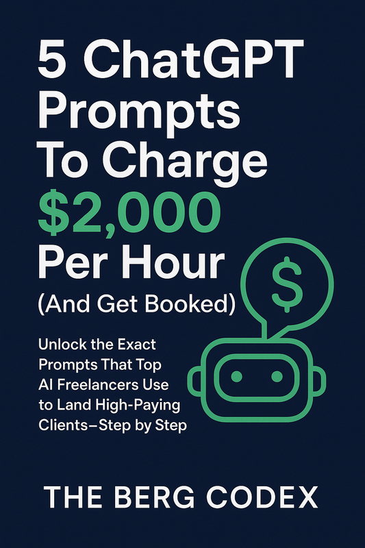 5 ChatGPT Prompts To Charge $2,000 Per Hour (And Get Booked) - Complete Digital Guide