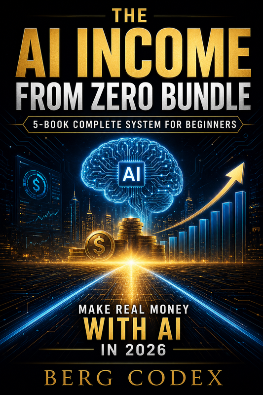 🚀 THE AI INCOME FROM ZERO BUNDLE — 5-Book Complete System for Beginners Who Want to Make Real Money with AI in 2026