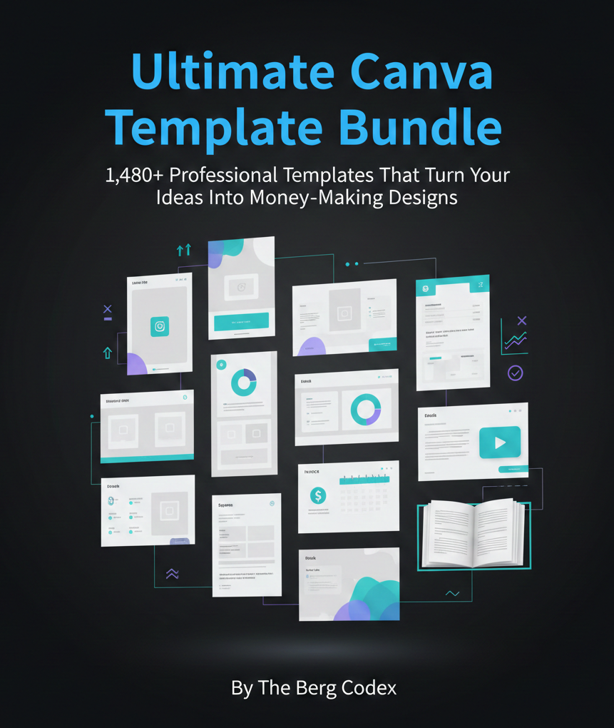 🚀 Ultimate Canva Template Bundle: 1,480+ Professional Templates That Turn Your Ideas Into Money-Making Designs