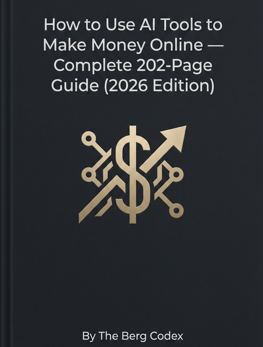 💡 How to Use AI Tools to Make Money Online The Complete 202-Page Guide (2026 Edition)